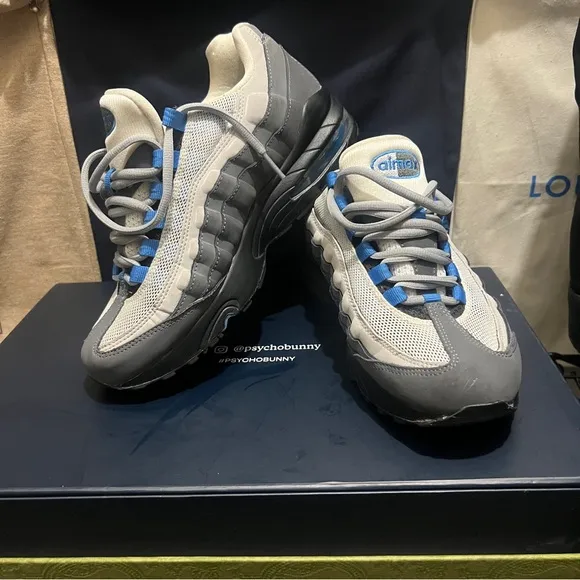 Nike Gray and Blue Sneakers with Air Max Cushioning