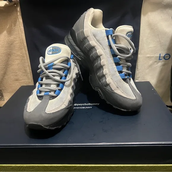 Nike Gray and Blue Sneakers with Air Max Cushioning