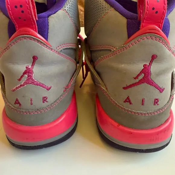 Nike Jordan Flight 45 High IP GS Pink &amp; Gray Sneakers