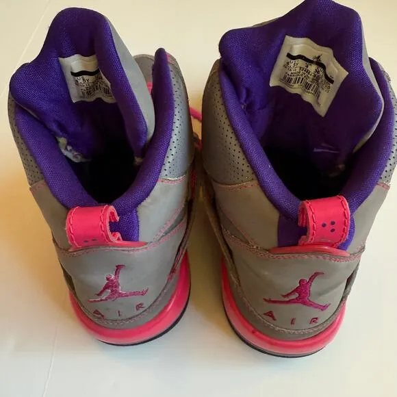 Nike Jordan Flight 45 High IP GS Pink &amp; Gray Sneakers