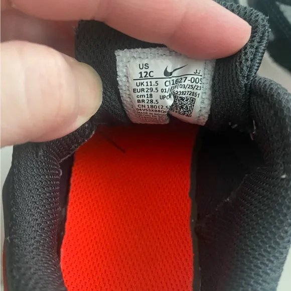 Nike Kids Air Max Bolt Black and Red Sneakers
