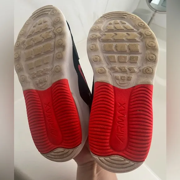 Nike Kids Air Max Bolt Black and Red Sneakers