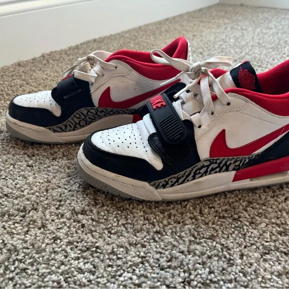 Nike Kids Red and White Sneakers