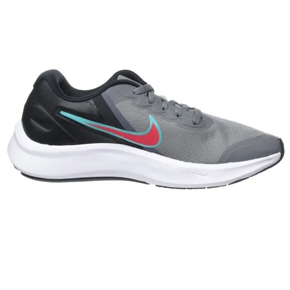 Nike Kids Star Runner 3 sneaker, Smoke Grey/Siren Red-black, 5.5 Big Kid