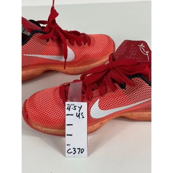 Nike Kobe 10 Hot Lava (GS) 726067-616 Low-Top Sneakers Size 4.5Y US C370