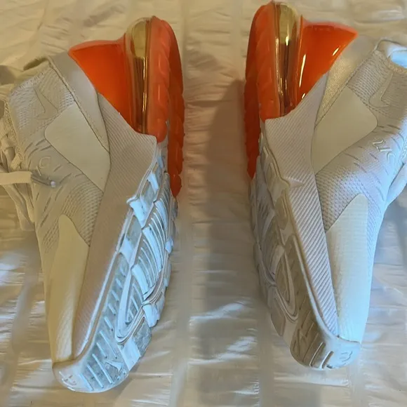Nike Men White and Orange Sneakers
