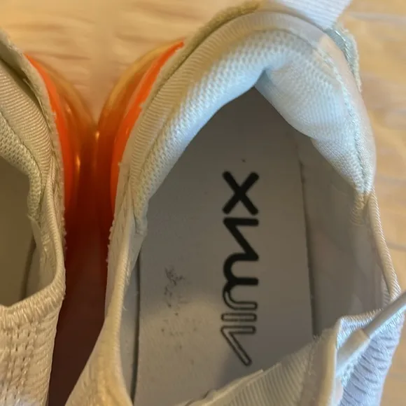 Nike Men White and Orange Sneakers