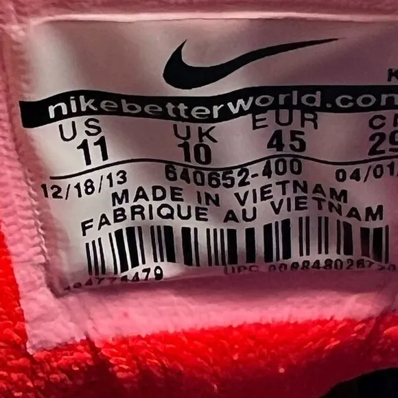 Nike Mens 640652-400 Purple Free Flyknit Chukka Pr Qs World Cup Size 11 Sneakers