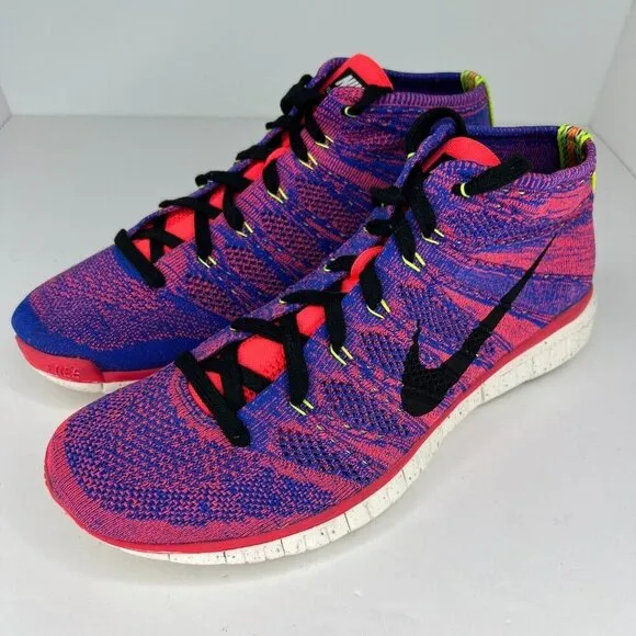 Nike Mens 640652-400 Purple Free Flyknit Chukka Pr Qs World Cup Size 11 Sneakers
