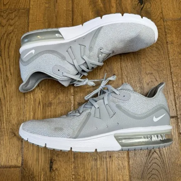 Nike Mens Air Max Sequent 3 921694-003 Gray Running Shoes Sneakers Size 11.5