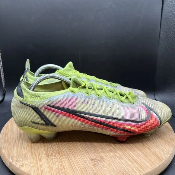 Nike Men’s Size 11.5 Mercurial Vapor 14 Elite FG DAMAGED Green Shoes Soccer