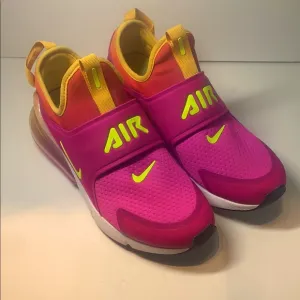 Nike Pink and Yellow Sneakers with Slip-On Design
