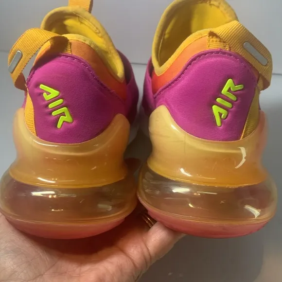 Nike Pink and Yellow Sneakers with Slip-On Design