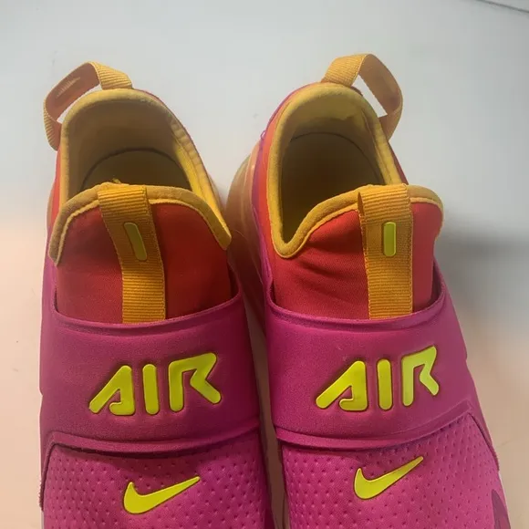 Nike Pink and Yellow Sneakers with Slip-On Design