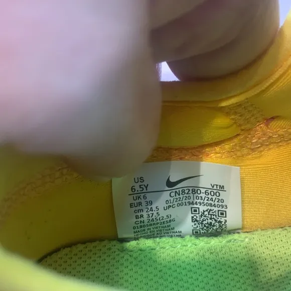 Nike Pink and Yellow Sneakers with Slip-On Design