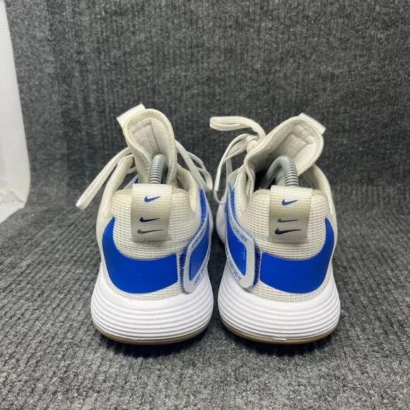 Nike React Hyperset Volleyball Shoes White Royal Blue Mens Size 8.5 / Womens 10