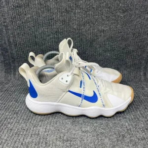 Nike React Hyperset Volleyball Shoes White Royal Blue Mens Size 8.5 / Womens 10