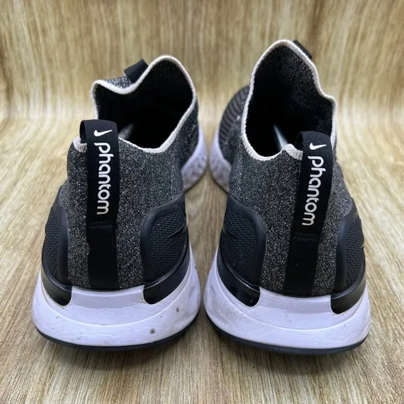 Nike React Phantom Run FK 2 Men's Size 15 Black Grey Sneakers Shoes CJ0277-003