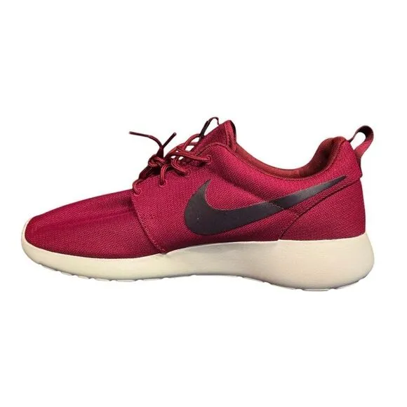 Nike Roshe One Run Team Red Burgundy Ash Grey Sail 511881-613 Mens Size 11.5
