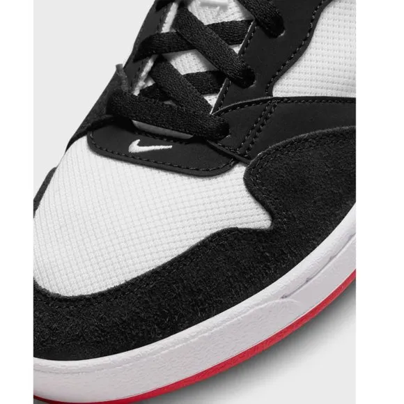 Nike SB Alleyoop Suede Low Top Mens Skate Shoes Black White Red