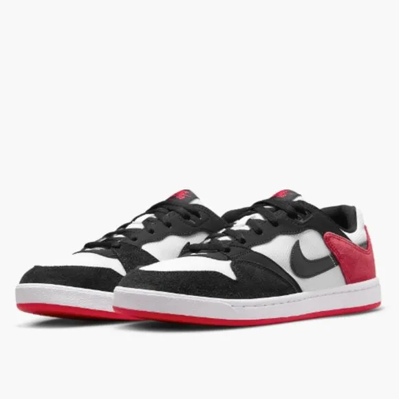 Nike SB Alleyoop Suede Low Top Mens Skate Shoes Black White Red