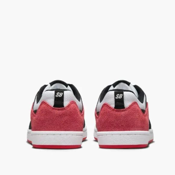 Nike SB Alleyoop Suede Low Top Mens Skate Shoes Black White Red