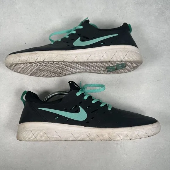 Nike Shoes Mens 10 Black Blue SB Nyjah Free AA4272-006 Sneaker Skateboard