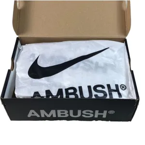 Nike Sneakers White Black Ambush Air Adjust Force Nubuck Leather Mens 10 NWT