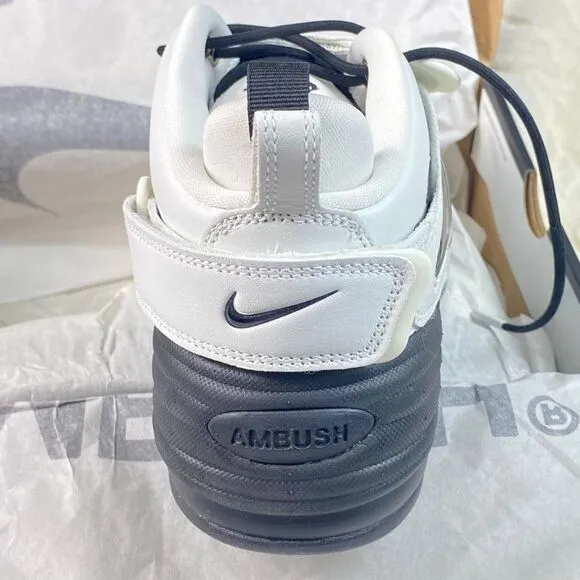 Nike Sneakers White Black Ambush Air Adjust Force Nubuck Leather Mens 10 NWT