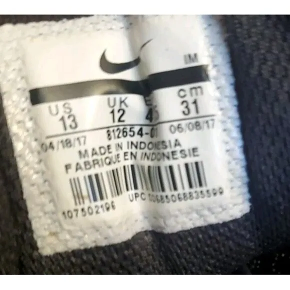 Nike Tanjun Athletic Shoes Sneakers Men's Size 13 Black