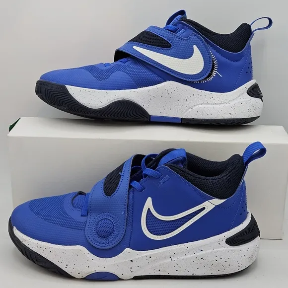 Nike Team Hustle D 6Y (PS) Hyper Royal/White Boy's Sneakers-Size 6Y DV8994
