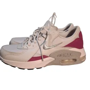 Nike White and Pink Sneakers with Air Cushioning