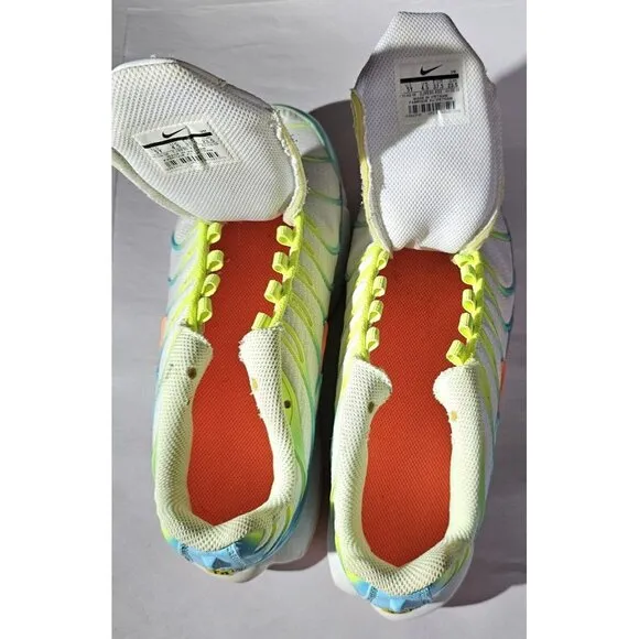 Nike Youth's TN  Air Max Plus Lime Green/White/Blue/Orange Sneakers Size 5Y