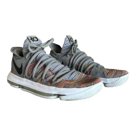 Nike Zoom KDX Men’s Multi-Color Grey Basketball Sneakers   Sz‎ 9.5