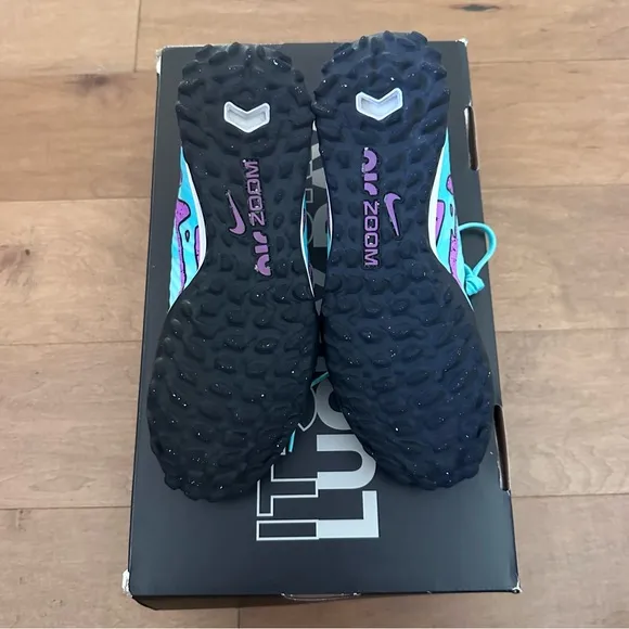 Nike Zoom Mercurial Vapor Academy 15 Turf TF Soccer Shoes / Cleats Aqua / Purple