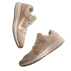 NIKE Zoom Winflo 5 Beige Phantom Gold Sneakers Womens 8 SOLE Orthotics Included