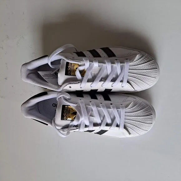 NWB Adidas Originals Superstar Shoes Cloud White Core Black FU7712 Kids Size 6.5