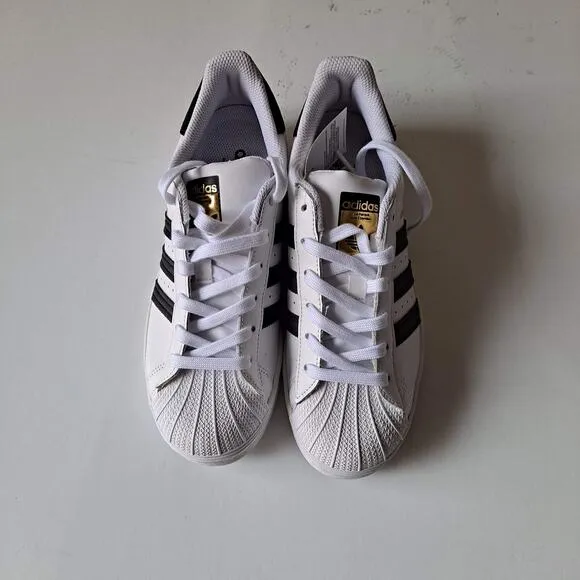 NWB Adidas Originals Superstar Shoes Cloud White Core Black FU7712 Kids Size 6.5