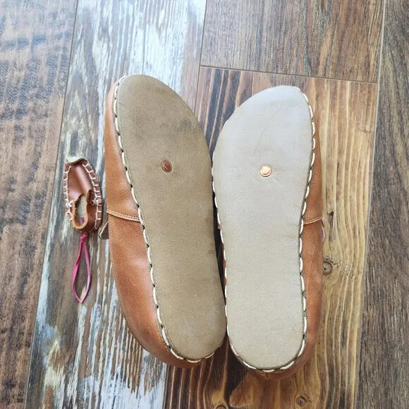 NWoB Earthing Harmony Brown Leather Grounding Earthing Barefoot Shoes Women's
