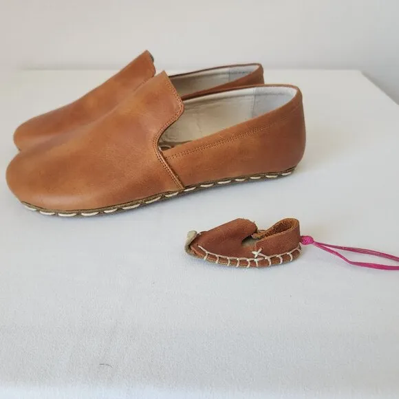 NWoB Earthing Harmony Brown Leather Grounding Earthing Barefoot Shoes Women's