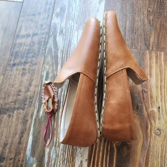 NWoB Earthing Harmony Brown Leather Grounding Earthing Barefoot Shoes Women's