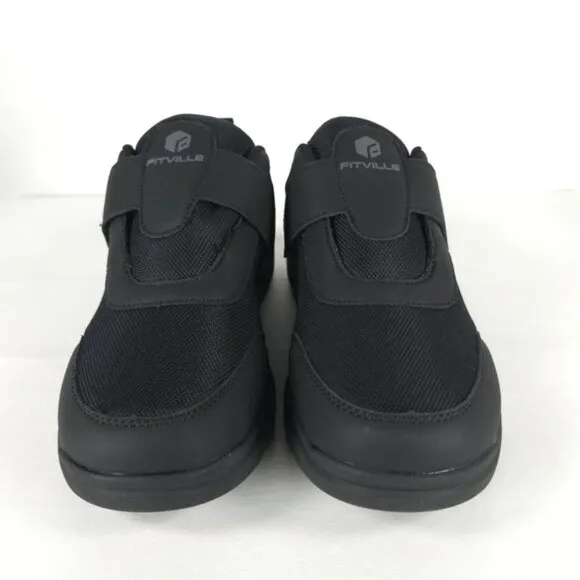 NWOB FitVille Men's EasyTop StrapEase Diabetic Shoes V4 by FitVille Size 8.5 EW