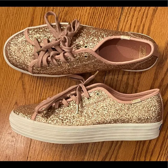 NWOT Keds/Kate Spade Glitter Sneakers