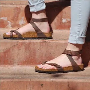 NWT Birkenstock Yara Habana brown leather Women’s size 38 US 7-7.5 sandals