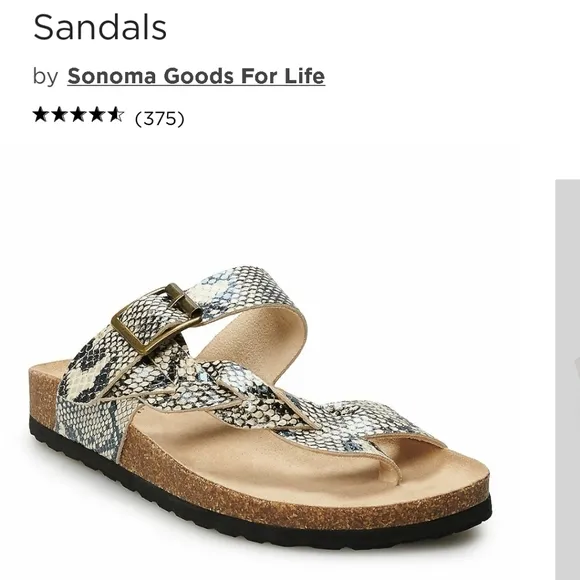 NWT Footbed Sandals