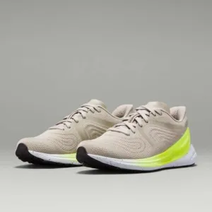 NWT Lululemon Blissfeel 2 Running Shoe Raw Linen / Highlight Yellow / Iced Laven