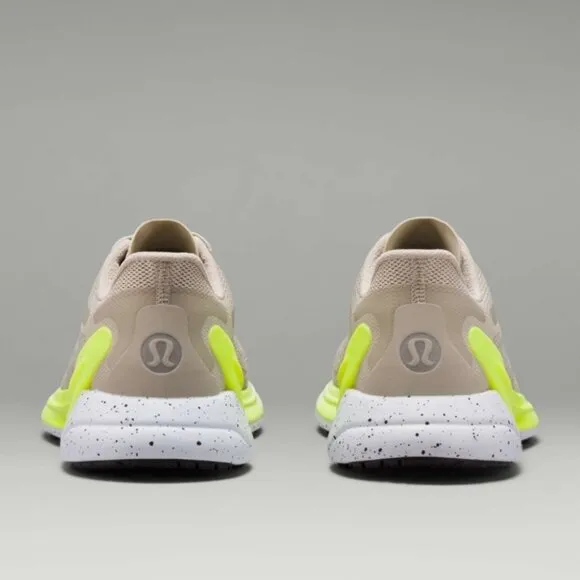 NWT Lululemon Blissfeel 2 Running Shoe Raw Linen / Highlight Yellow / Iced Laven