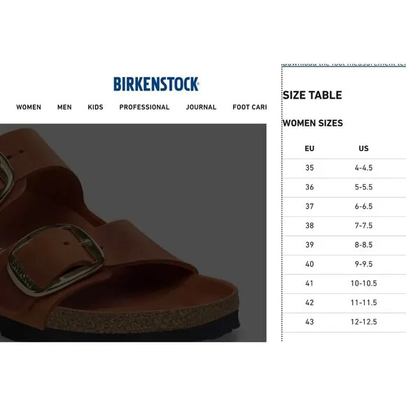 NWT *NARROW* Birkenstock Arizona Big Buckle Sandals Shoes Orange