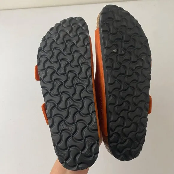 NWT *NARROW* Birkenstock Arizona Big Buckle Sandals Shoes Orange