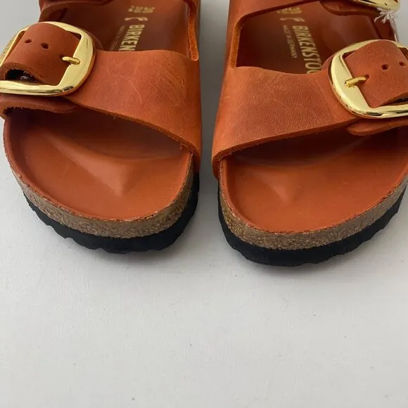 NWT *NARROW* Birkenstock Arizona Big Buckle Sandals Shoes Orange